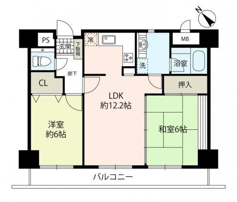 Dia Palace Honcho 2LDK Apartment for Sale in Central Niigata - Thumbnail 3