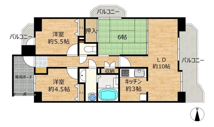 Renovated 3LDK Apartment for Sale in Sendai, Miyagi - Thumbnail 2