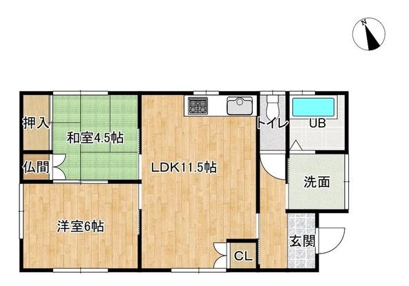 2LDK Single-Story House for Sale in Hanamaki, Iwate - Thumbnail 2