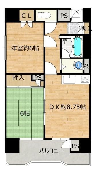 Lions Mansion Aizu Chuo Higashi 2DK Apartment for Sale in Aizuwakamatsu - Thumbnail 2