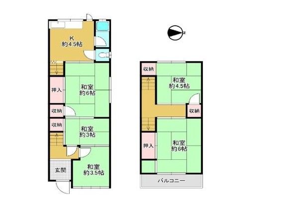 5DK House for Sale in Yao City, Osaka - 62.32 sqm - Thumbnail 4