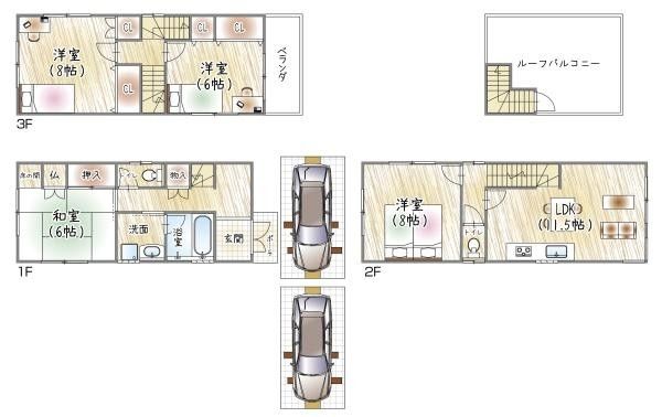 4LDK Detached House for Sale in Hirano, Osaka - Thumbnail 2