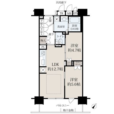 2LDK Apartment for Sale in Otsu, Shiga - Oomi Road Churaku-bo - Thumbnail 2
