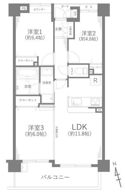 3LDK Apartment for Sale in Atsugi, Kanagawa - 60.01 sqm - Thumbnail 2