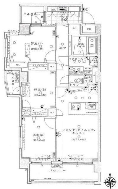 3LDK Apartment for Sale in Kami-Saginomiya, Nakano, Tokyo - Thumbnail 2