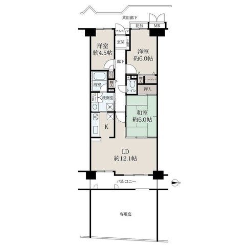 3LDK Apartment for Sale in Yamatokoriyama, Nara - Thumbnail 3