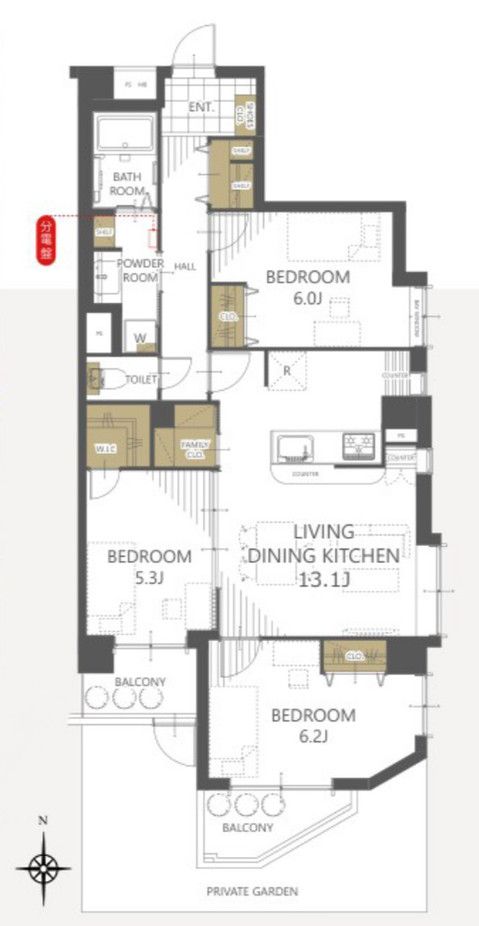 3LDK Apartment for Sale in Kashiwa, Chiba - 73 sqm - Thumbnail 4
