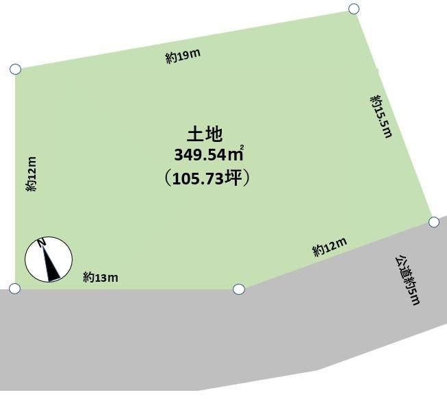 105 Tsubo South-Facing Residential Land for Sale in Kasaoka, Okayama - Thumbnail 2