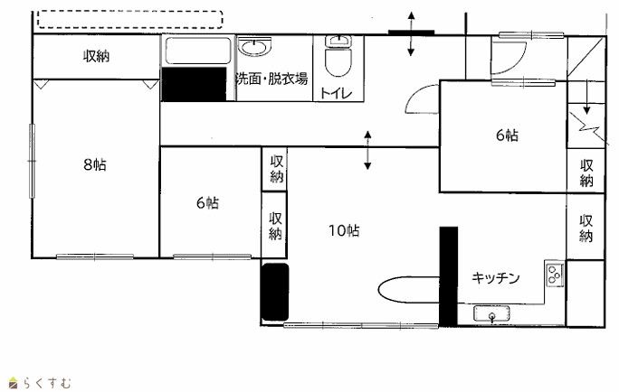 3DK Apartment for Rent in Nagaoka, Niigata - 57,000 Yen - Thumbnail 2