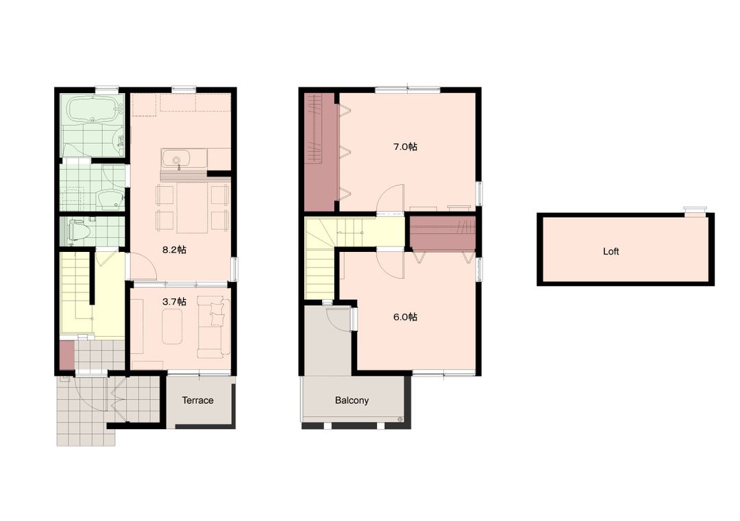 3LDK Maisonette Apartment for Rent in Mitsuke, Niigata - Thumbnail 3