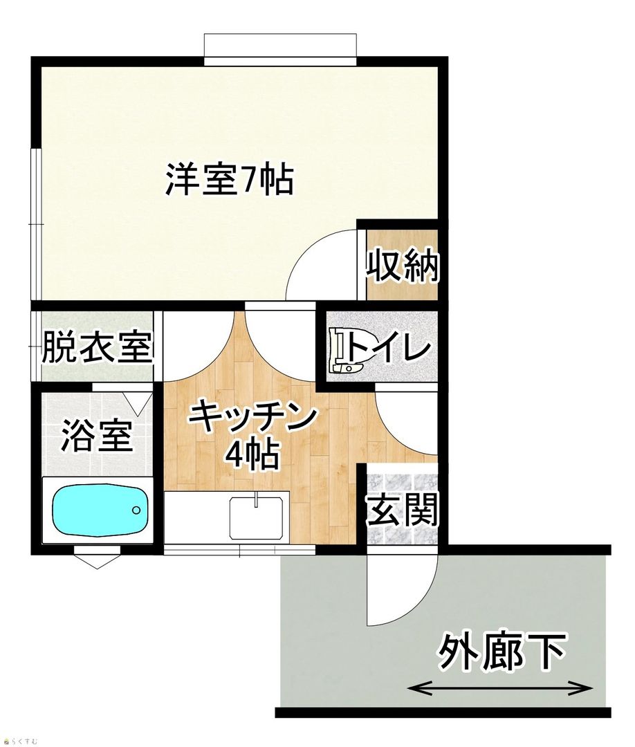 1DK Apartment for Rent in Nagaoka, Niigata - 32,000 Yen - Thumbnail 2