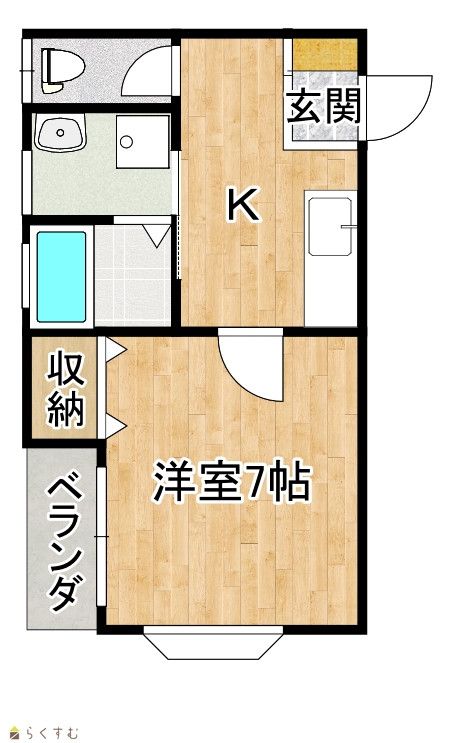 1K Apartment for Rent in Nagaoka with Parking and South Balcony - Thumbnail 4