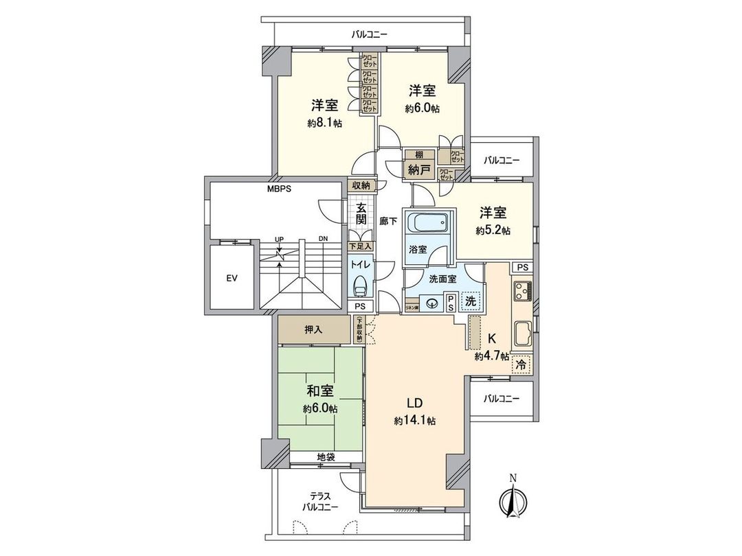 4LDK Apartment for Sale in Higashi-Totsuka, Yokohama - Thumbnail 3