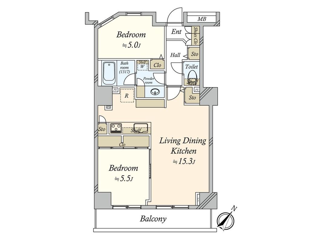 Gran Suite Nihonbashi Ningyocho 2LDK Apartment for Sale - Thumbnail 2