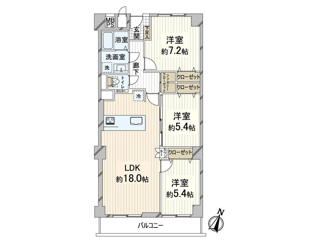 3LDK Apartment for Sale in Minoh City, Osaka - Thumbnail 3