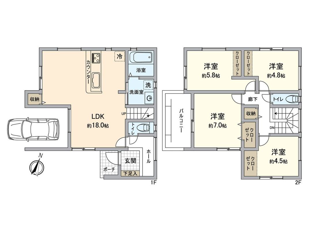 New 4LDK House in Kasugai, Aichi - Corner Lot, 2026 Build - Thumbnail 3