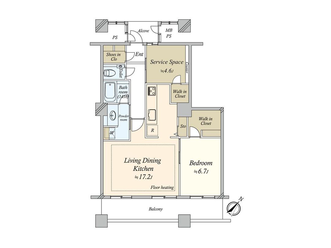 1SLDK Apartment for Sale in Harumi, Chuo City, Tokyo - Thumbnail 2