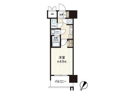 1K Apartment for Sale in Minato-ku, Osaka – 23.6m² — Floorplan, Minato, Osaka