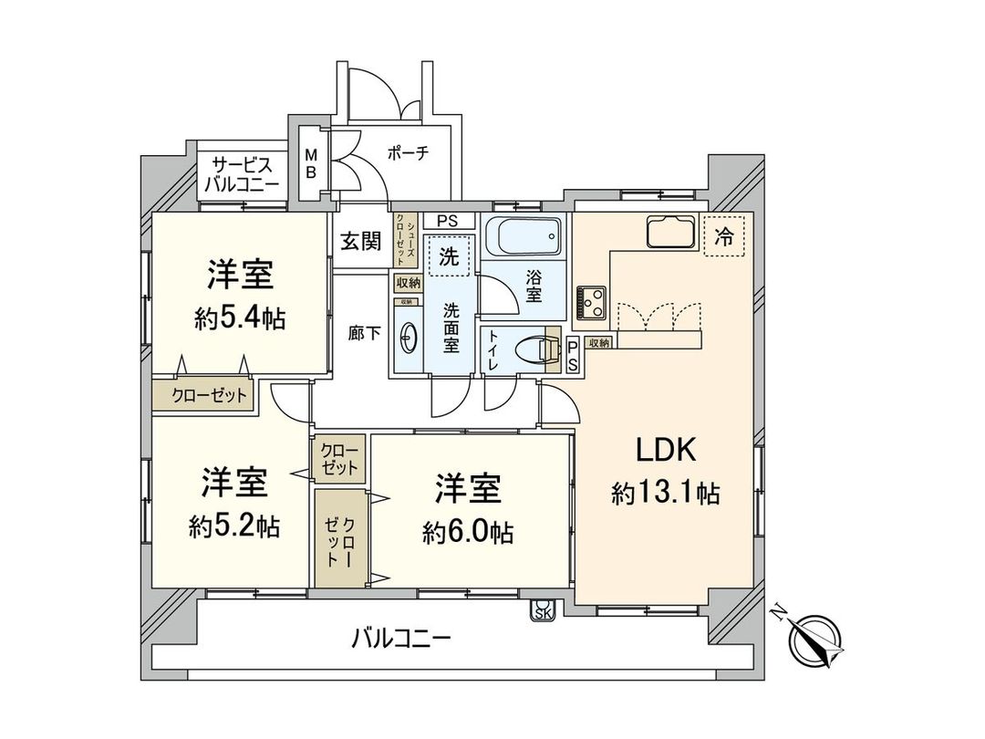 3LDK Apartment for Sale in Kiyokawa, Fukuoka City - Thumbnail 3