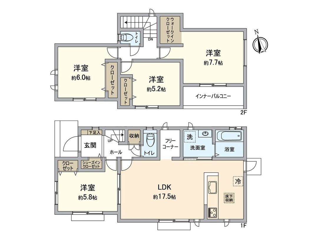 New 4LDK House in Miwadai, Fukuoka - 2026 Build - Thumbnail 3