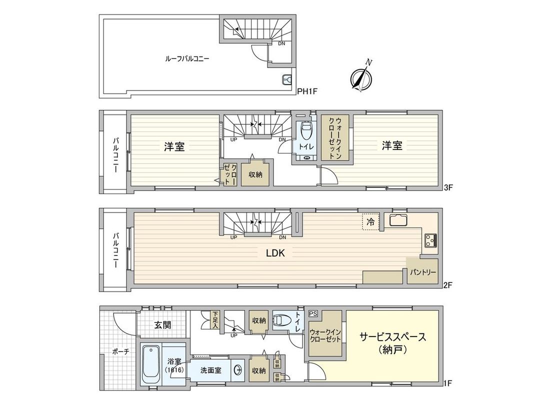 New 2SLDK House in Oji Honmachi, Kita-ku, Tokyo - Thumbnail 3