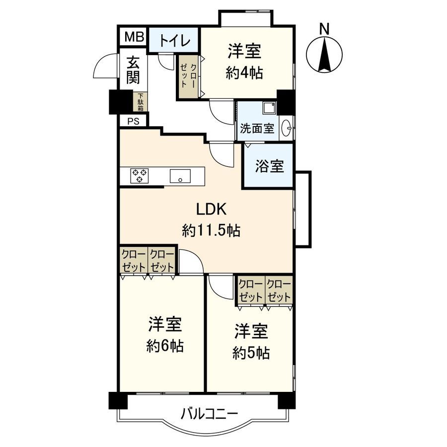 Renovated 3LDK Apartment for Sale near Moriguchi Station, Osaka - Thumbnail 3
