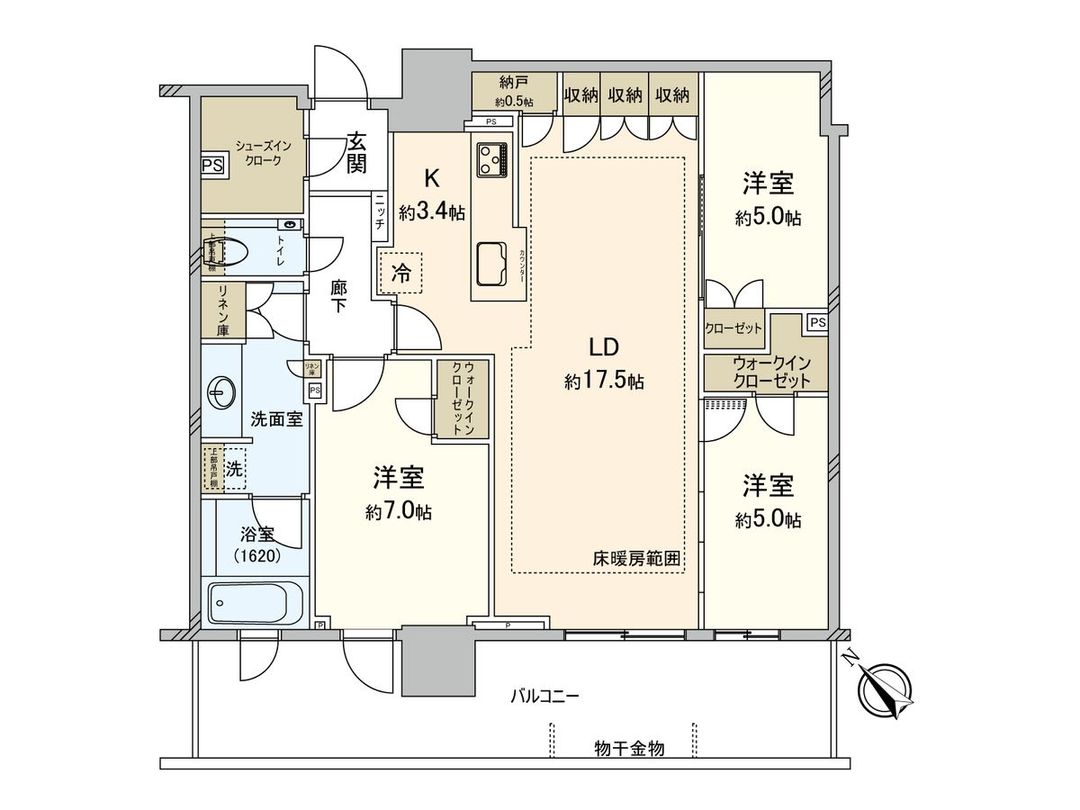 New 3LDK Apartment in Proud Tower Sagamiono Cross, Sagamihara - Thumbnail 3