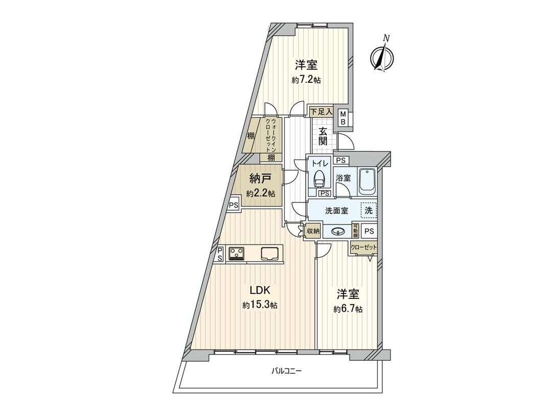 2SLDK Apartment for Sale in Hodogaya-ku, Yokohama 75.47sqm - Thumbnail 3