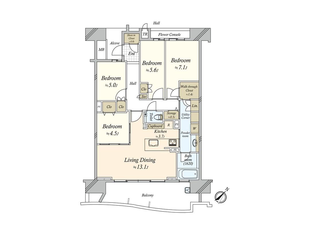 4LDK 95.22sqm Apartment for Sale in Harumi, Chuo-ku, Tokyo - Thumbnail 3
