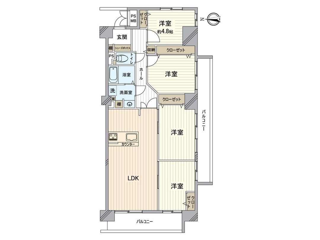 4LDK Apartment for Sale in Yodogawa-ku, Osaka, 90.43 sqm - Thumbnail 3