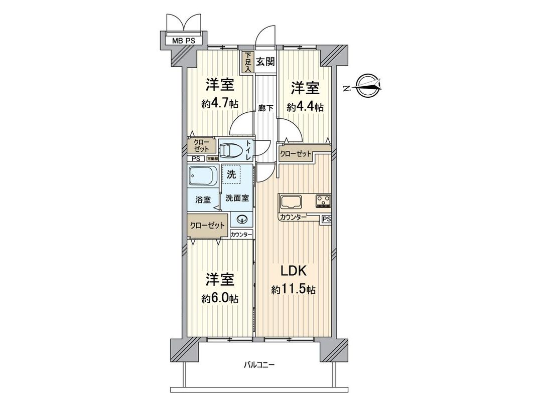 Renovated 3LDK Apartment for Sale Near Denpo Station, Osaka - Thumbnail 3