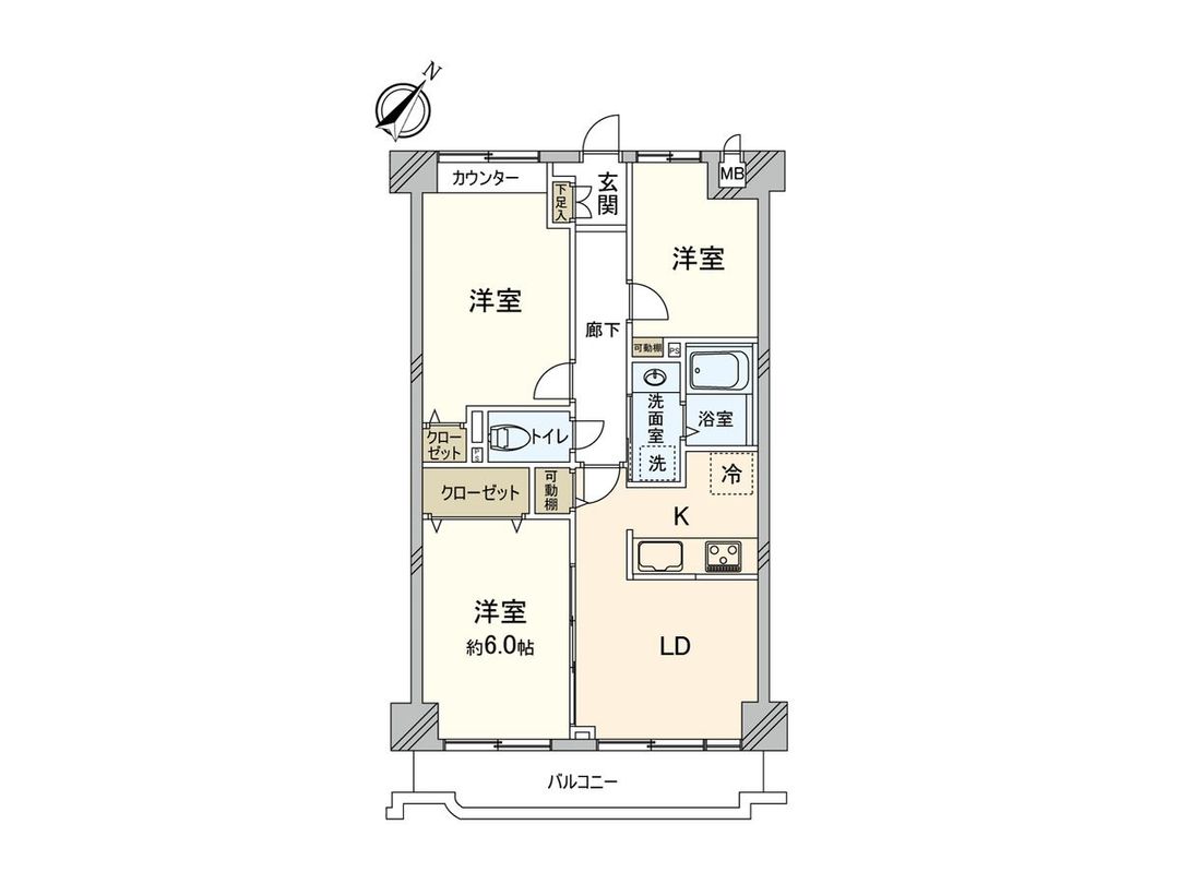 Renovated 3DK Apartment for Sale in Chofugaoka, Tokyo - Thumbnail 3