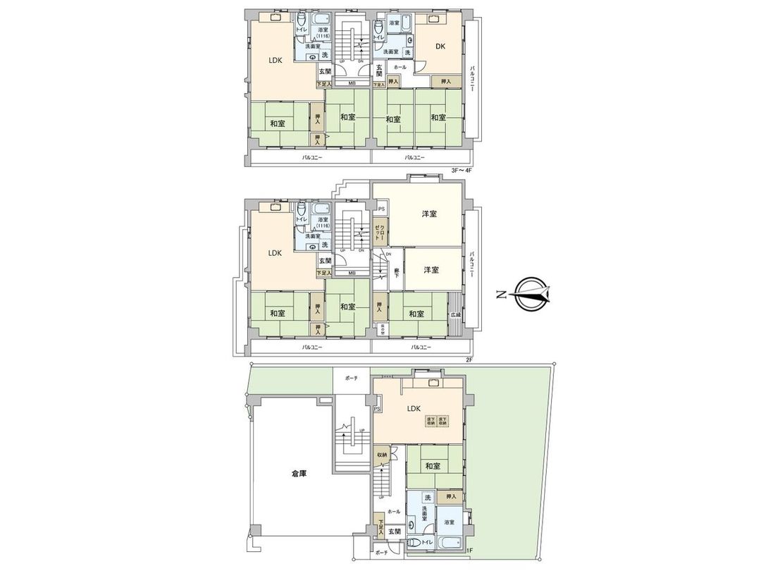 4-Story RC Apartment Building in Kasuga City, Fukuoka – 442.65 sqm - Thumbnail 3