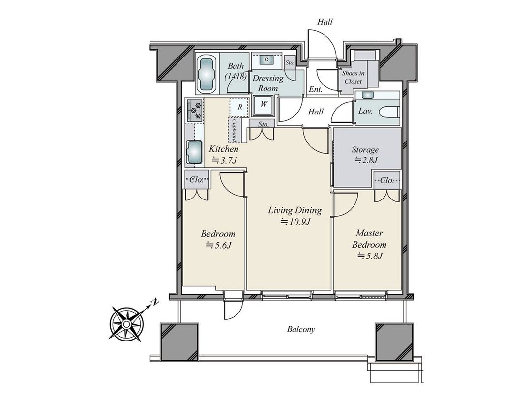 New 2SLDK Apartment in Azabudai Hills Residence, Minato, Tokyo - Thumbnail 3
