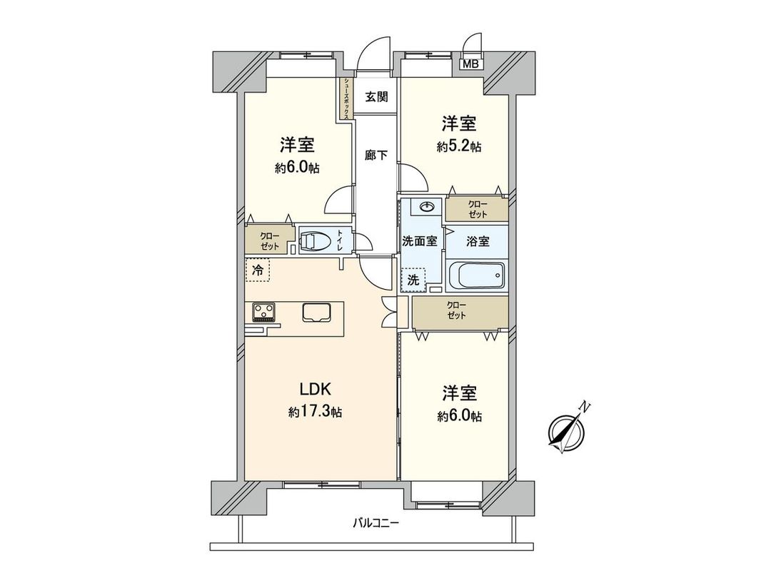 3LDK Apartment for Sale in Kasuya, Fukuoka - 65.28 sqm - Thumbnail 2