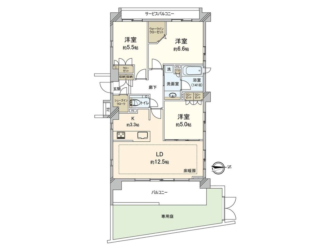3LDK Apartment with Private Garden near Musashi-Koganei Station - Thumbnail 3