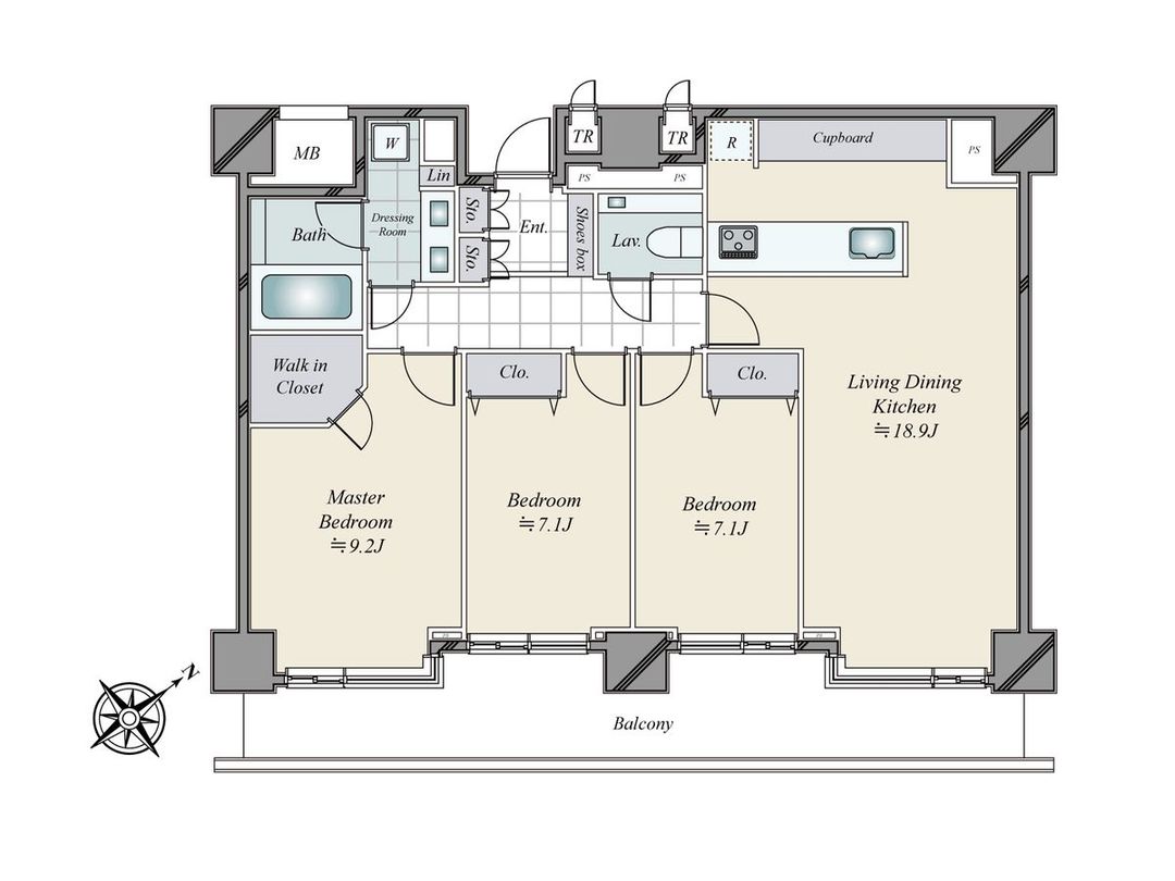 3LDK Apartment in Nishi-Shinjuku, Tokyo - 97.85 sqm - Thumbnail 3