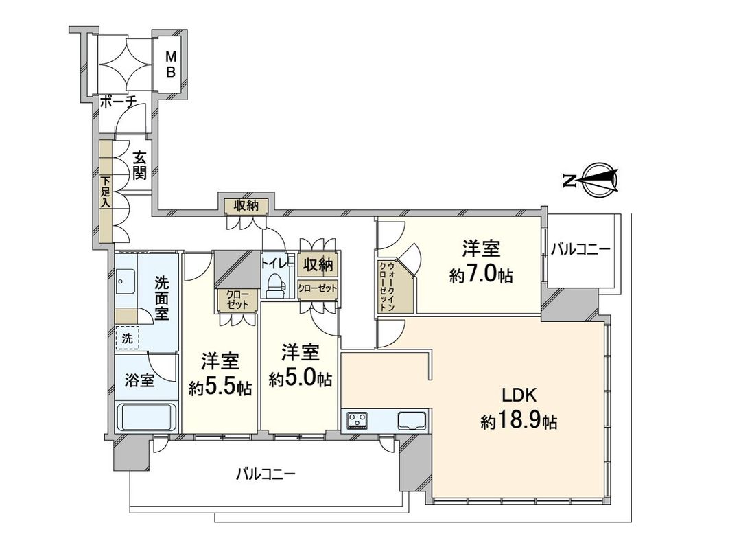 MJR Sakaisuji Honmachi Tower 3LDK Apartment in Central Osaka - Thumbnail 3