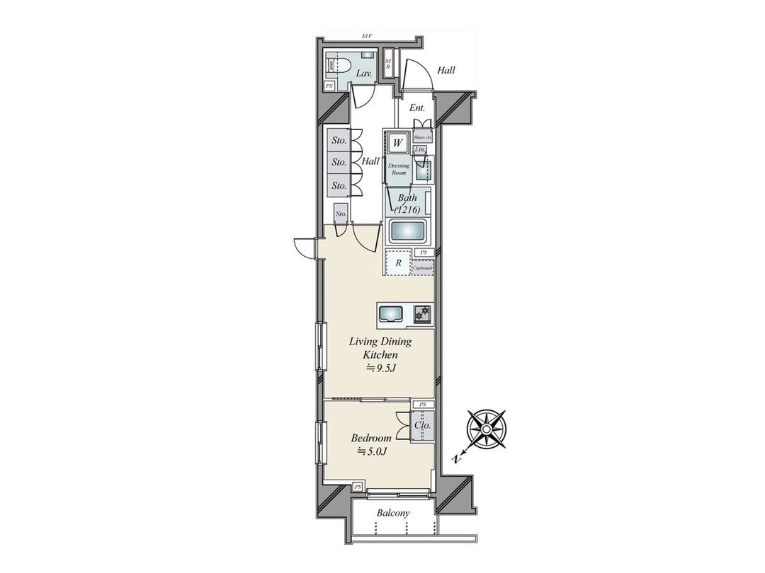1LDK Apartment for Sale in Nihonbashi Yokoyama, Chuo-ku, Tokyo - Thumbnail 3