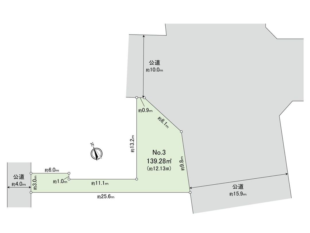 Land for Sale in Shiraitodai, Fuchu City, Tokyo - 139.28 sqm Corner Lot - Thumbnail 3