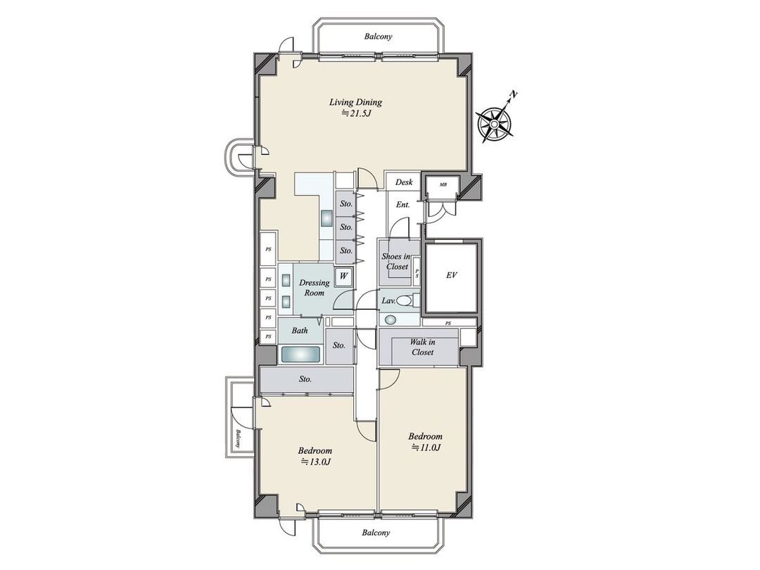 2LDK Apartment in Shirokanedai, Minato-ku, Tokyo - Thumbnail 3