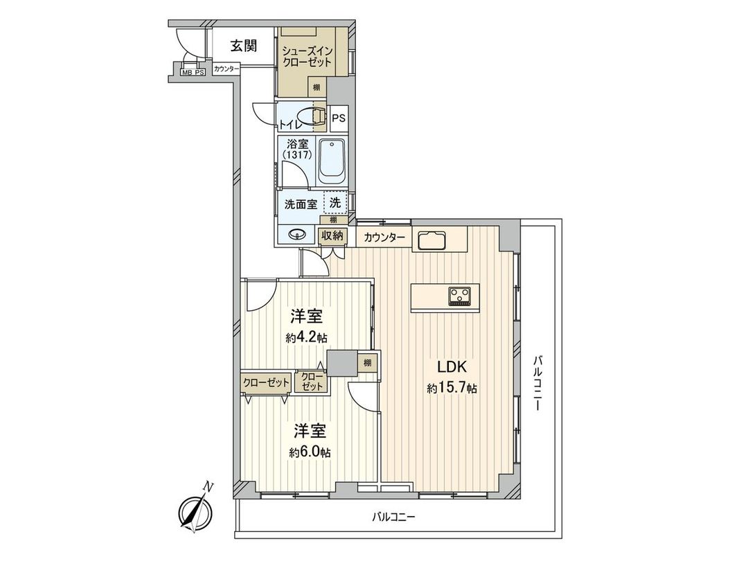 Renovated 2LDK Apartment in Yokohama Kanagawa Ward 62.37m² - Thumbnail 3