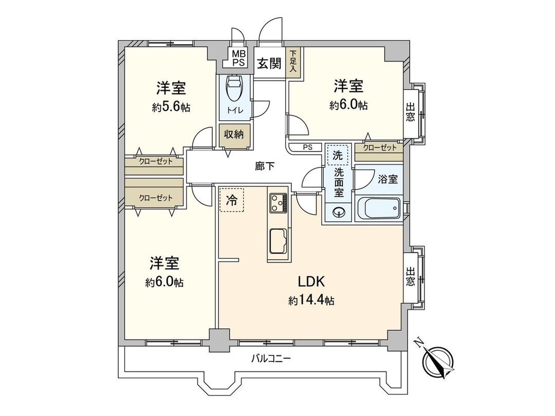 3LDK Apartment for Sale in Fujisawa, Kanagawa with Ocean Views - Thumbnail 3