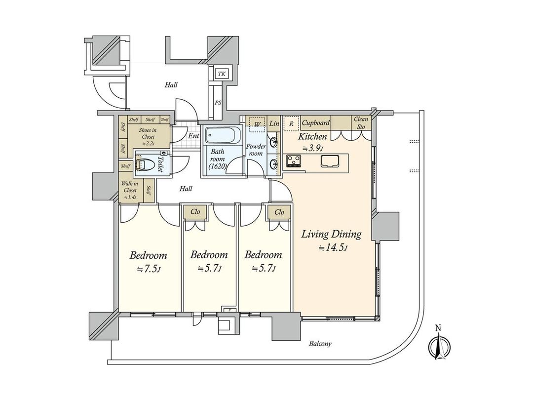 3LDK Apartment for Sale in Harumi, Chuo City, Tokyo - Thumbnail 3