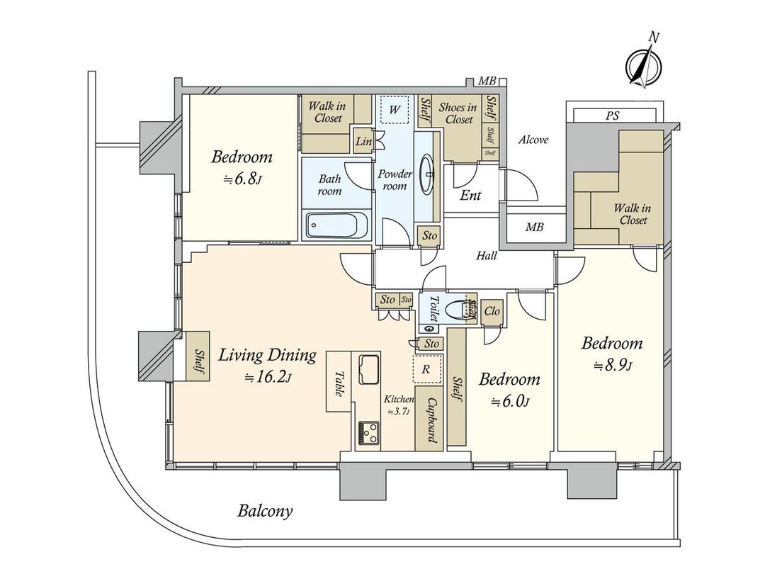 Proud Tower Meguro MARC 3LDK Apartment in Shinagawa, Tokyo - Thumbnail 3