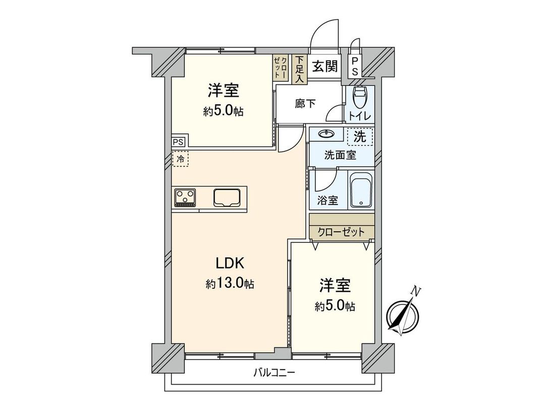 Renovated 2LDK Apartment in Fukuoka Higashi Ward 51.3m² - Thumbnail 3
