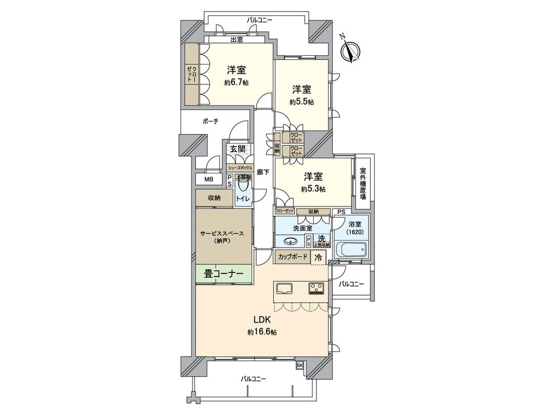 3SLDK Apartment in Shingu, Kasuya District, Fukuoka – 92.37m² - Thumbnail 3