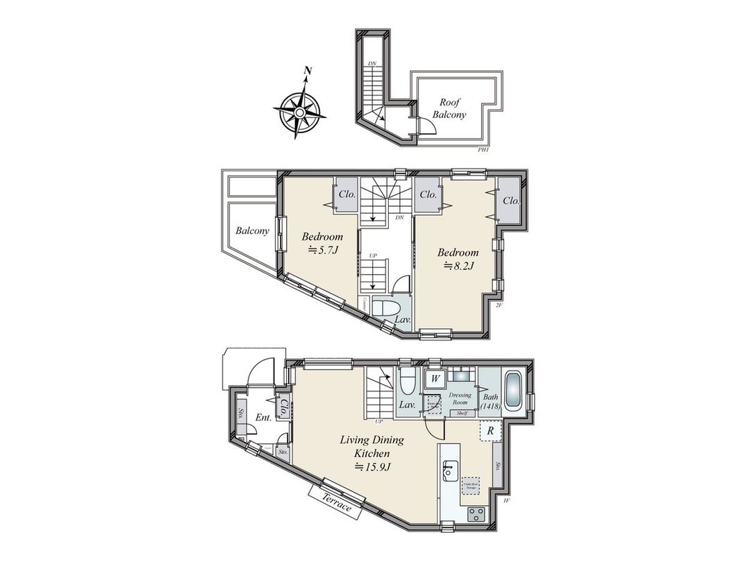 2018-Built 2LDK House in Suginami, Tokyo | 3-Line Access - Thumbnail 3