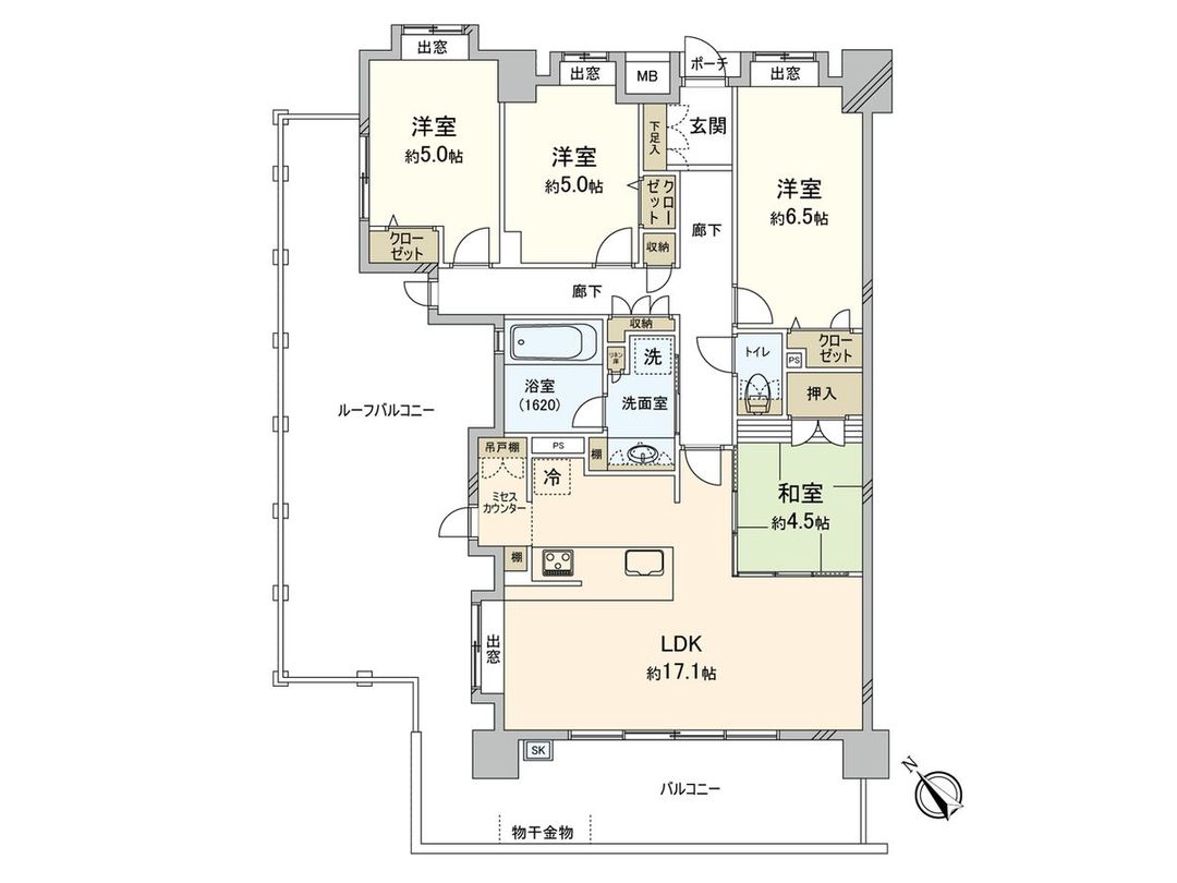 4LDK Apartment for Sale in Onojo City with Roof Balcony - Thumbnail 3