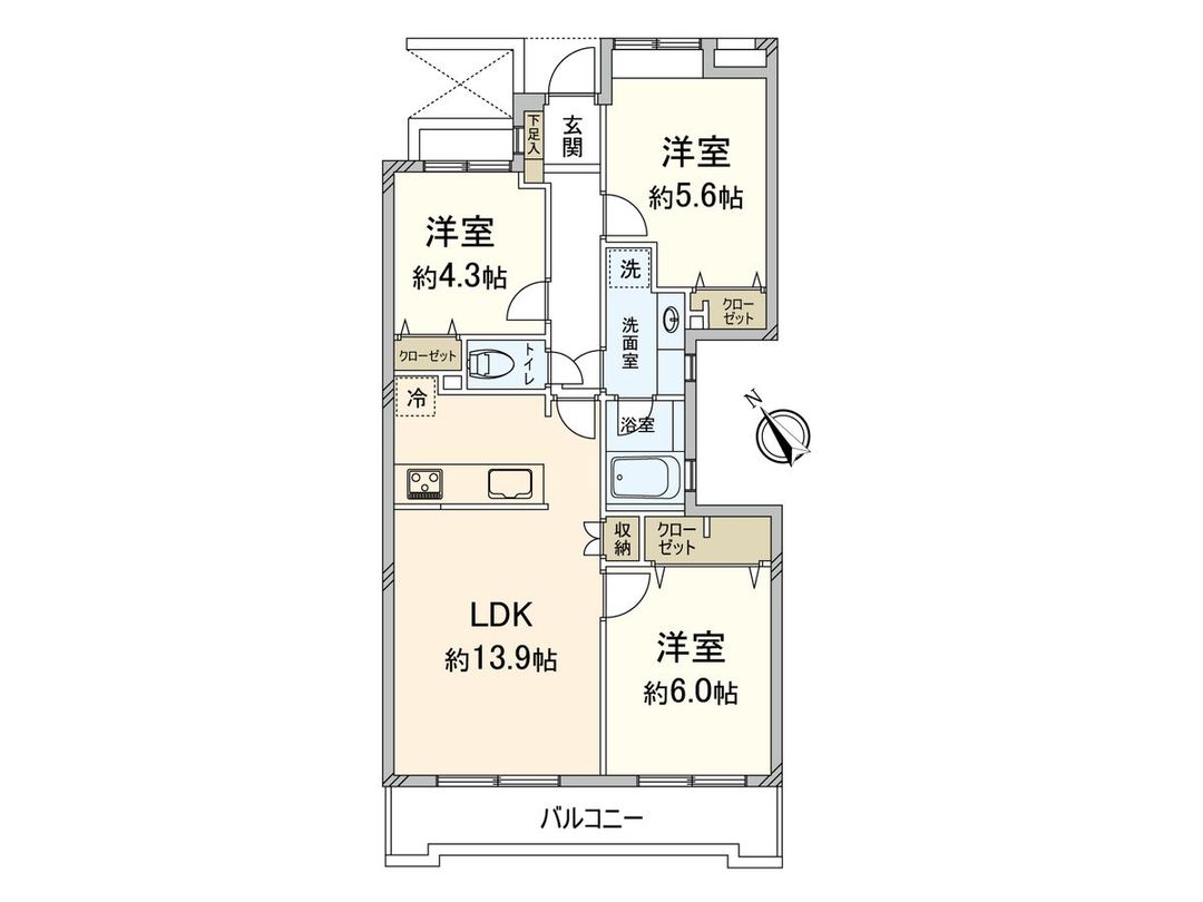 3LDK Renovated Apartment in Kasumigaoka, Fukuoka City - Thumbnail 3